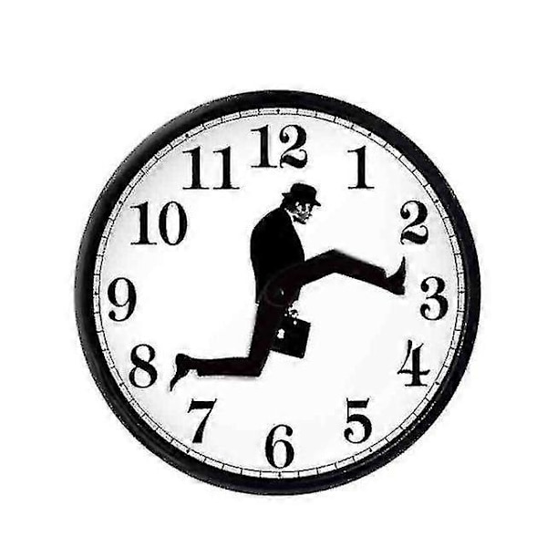 Inspired Silly Walk Wall Clock Creative Silent Mute Clock Wall Art  (FMY)