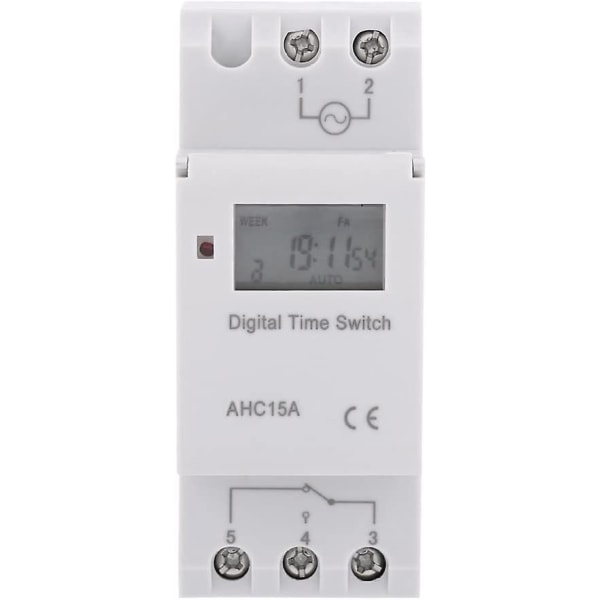 Digital Weekly Timer Din Rail Timer Digital Weekly Timer Switch Elektronisk programmerbar timer 15a (ac220v)