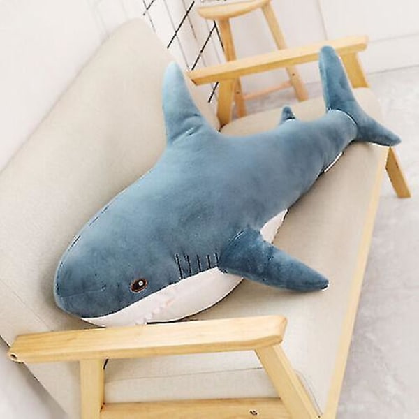 Blahaj Haj Blød Stor Plyslegetøj Fyldt Dyr Legetøj Børn Julegave+  (FMY) Blue 45cm