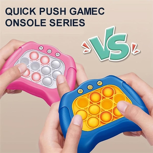 Dekompressions banebrydende puslespil Pop It-spilkonsol Stressrelief Fidget Toy Quick Push Bubble-spilkonsol til børn (FMY) Blue