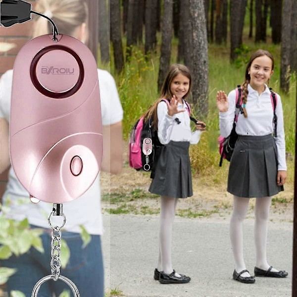 2 Lommelygtealarmer, 140 Decibel Personlig Nødalarm Med LED-lys  (FMY)