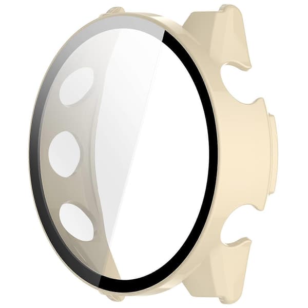 För Garmin Forerunner 970 Klockfodral WANLONFENG PC Ram Skydd med Härdat Glas Skärmskydd (FMY) White White