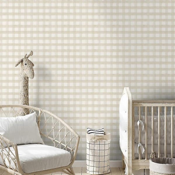 Vesiväri Gingham Tapetti Holden (FMY) Beige
