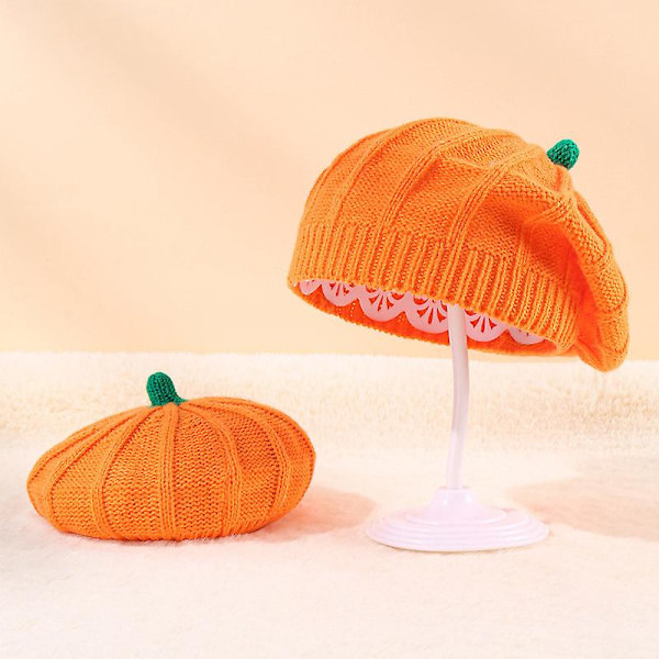 Halloween Dekoration Pumpa Basker Hatt Förälder-barn Stickad Hatt Varm Belle Stickad Hatt Halloween Party Hattar (FMY) Kids