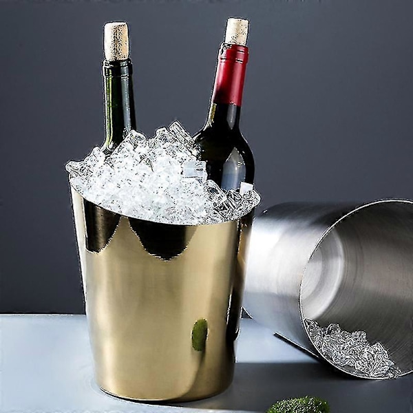 Champagnekøler i rustfrit stål, husholdnings ølkøler, Guld-Yvan(FMY)