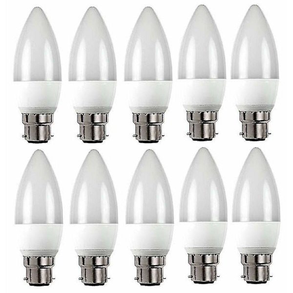 Led 3w B22 Ljuskällor - Förpackning med 10 Ljuskällor - B22 / Bc/Standard Bajonettfästen - 3w - Kallt-mxbc  (FMY)
