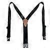 Höga Elastiska 3,8 cm Breda Hängslen med Krokfäste (Herr) (FMY) Black one size