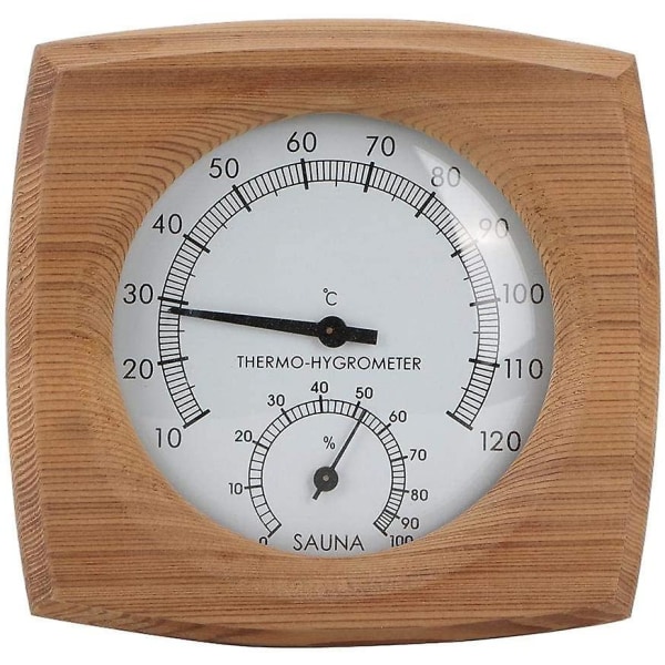 2 i 1 trätermometer/hygrometer för ångbad
