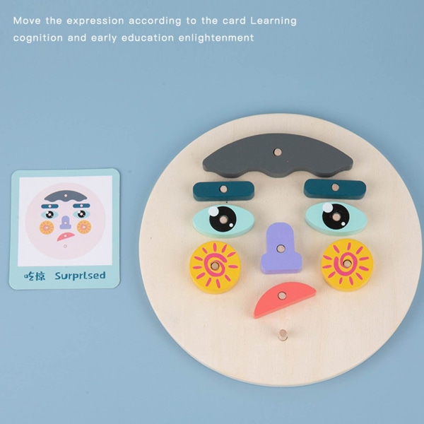 För kreativt 3d-pusselbrädeform Matchande leksaksansiktsmatchning Tangram Busy Board Jigsaw For Baby Child Learning Educatio (FMY)