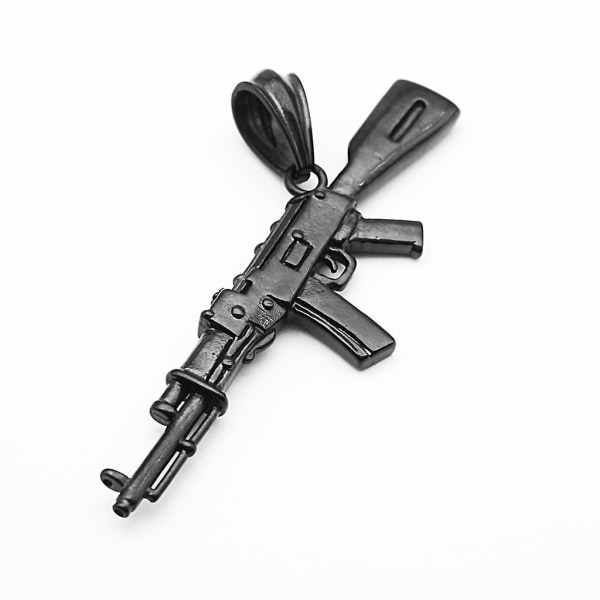 Tekoarmeijan kivääri kone     Riippuva kaulakoru lahja mies Cs pelaaja Asg kulta  (FMY) AK 47 Black