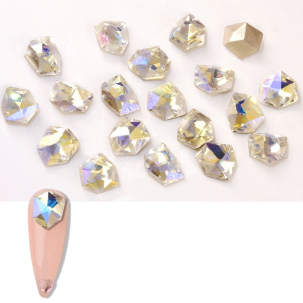 Krystallisbiter Nail Art-klistremerker Smykker gjør-det-selv-dekorasjon for kvinner (FMY)