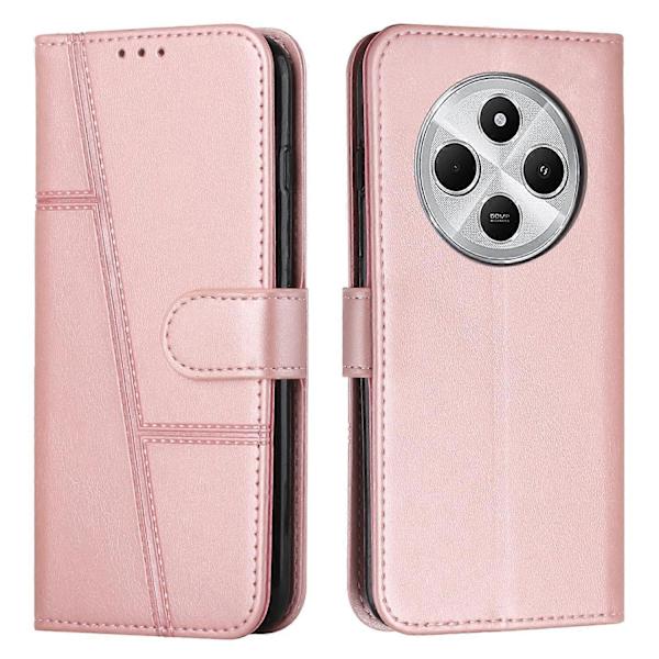 Sydd Kalvskinnfodral för Redmi 14C 4G (FMY) Red gold