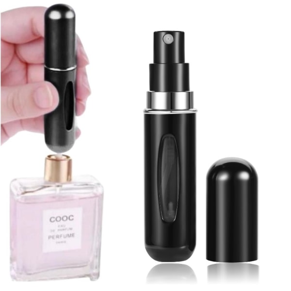 INF Mini refill parfymflaskor 2-pack Svart (FMY) Svart 5 ml