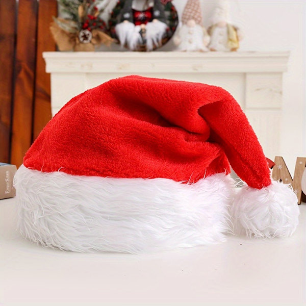 Joulunajan Pehmeä Joulupukkihattu - Pehmeä, Kevyt, Hauska, Ainutlaatuinen Muotoilu, Yksi Koko Sopii Useimmille, Halloweenin Cosplay-Pukuvaruste, Juhlan Koriste, (FMY) 1pc