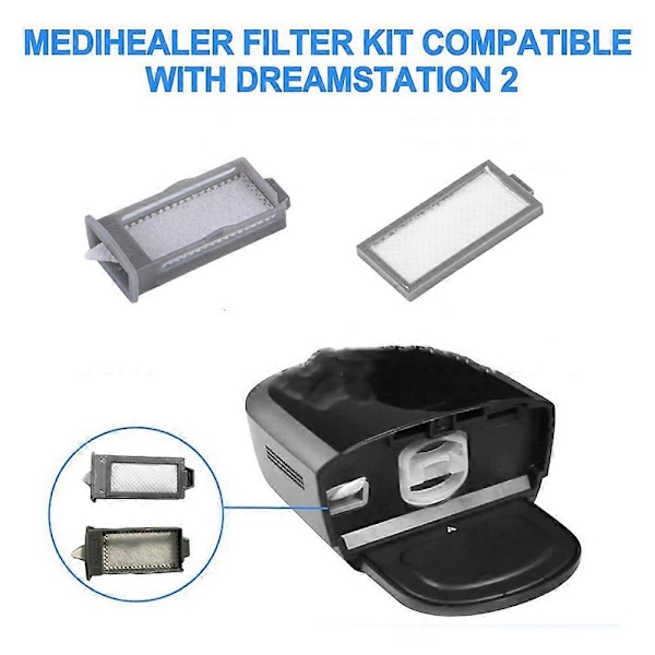 5 Sarjaa Dreamstation 2 CPAP Uudelleenkäytettävä Siitepölysuodatin ja Kertakäyttöiset Erittäin Hienot Suodattimet (FMY) as shown