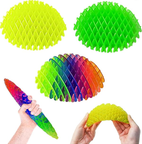 Fidgets Orm Legetøj, 3D-printet Elastisk Orm Fidgets Legetøj til Børn, Fidget Legetøj Voksne, Sensorisk Legetøj til Børn med Autisme, Autisme Sensorisk Pro (FMY)