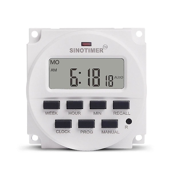 Tm618h-4 Dc 12v Volt Spændingsudgang Digital 7 Ugentlig Programmerbar Timer Switch Tid Relæ Controller 12v Timer (FMY) White