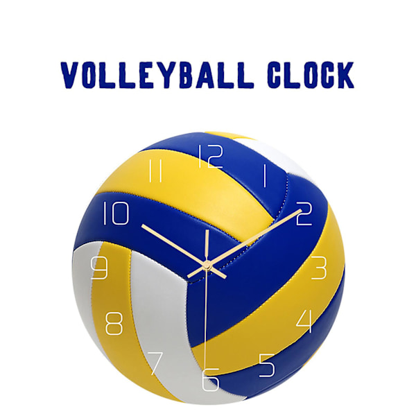 Runda Volleyboll-formad Väggklocka Tyst Heminredning Väggklocka (FMY) Multicolor