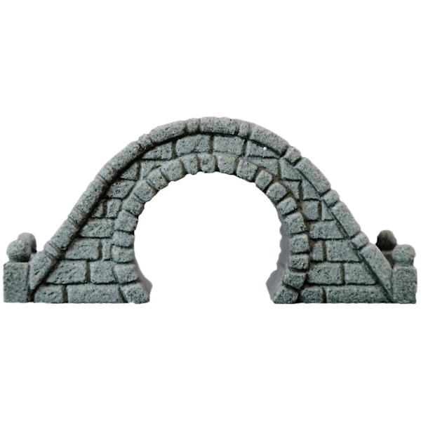 Miniature Landskabsbro Pryd Miniature Bro Statue Vintage Bro Model  (FMY) Light Grey 6.30X2.50X2.10CM