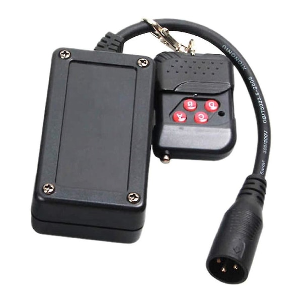 Bärbar 3-stifts Xlr trådlös fjärrkontrollmottagare för rökdimmaskin Dj Stage Controller Receptor Dimning 400w 900 (FMY) Black