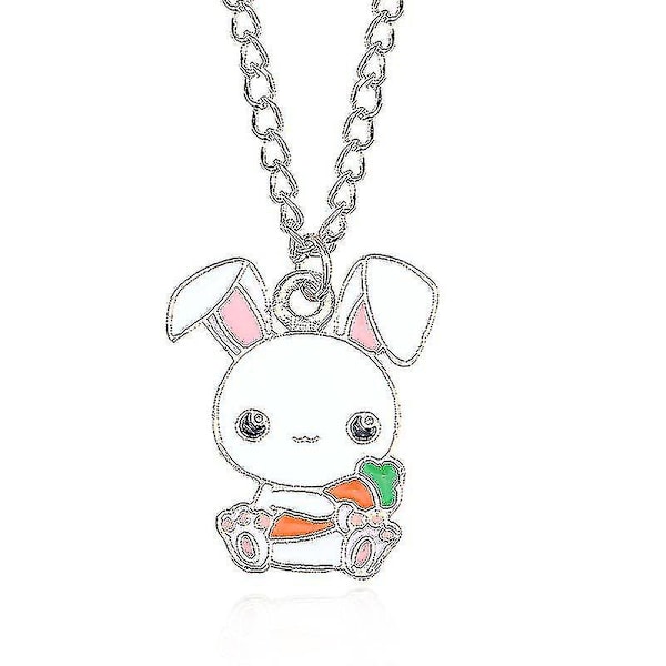 Sööt Cartoon-Jänis Kaulakoru Porkkana-Riipus Muodikkaat Sähköiset Jänis Eläinten Kaulakorut Naisille Tytöille Joululahjat Collares  (FMY) Rabbit