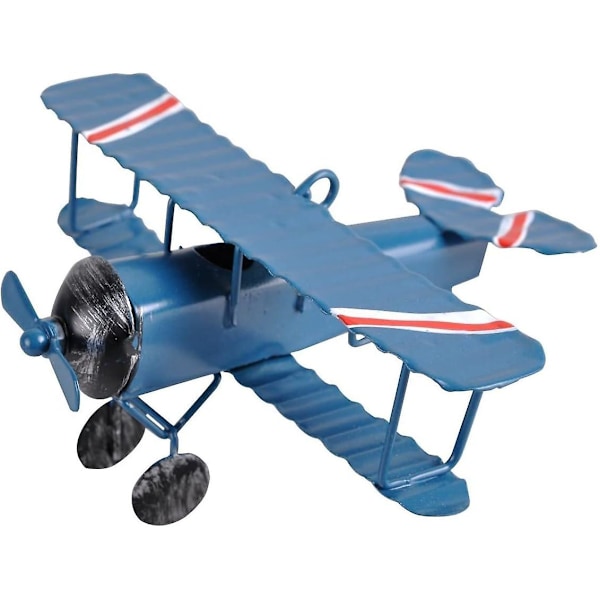 3 stk. Vintage Metal Flyvemaskiner Model - Retro Flyvemaskine Glider Biplan (FMY)