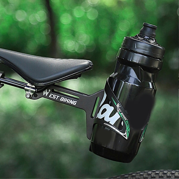 Kaesi WEST BIKING Flaskeholderforlænger Høj Styrke Holder Sort CNC Skæring Vandflaskeholder Adapter til Cykling Black