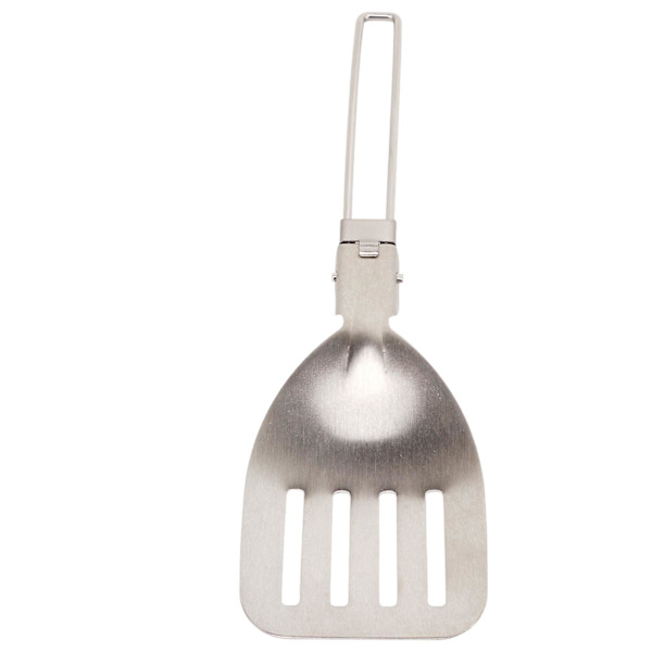 Rustfrit stål foldbar spatel med låsedesign, letvægts bærbar foldbar madspatel til udendørs camping madlavning (FMY) Spatula
