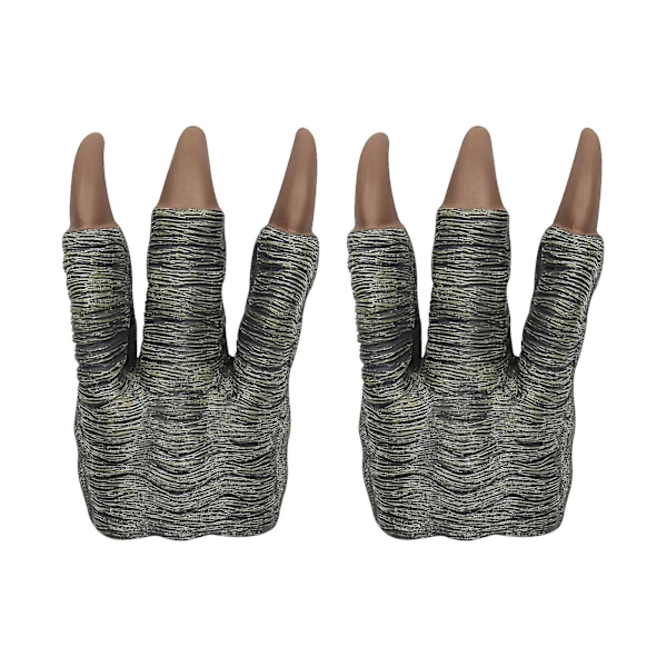2 STK Dinosaur Klo Legetøj, Blød Latex Realistiske Velociraptor Kloer Cosplay (FMY) Gray