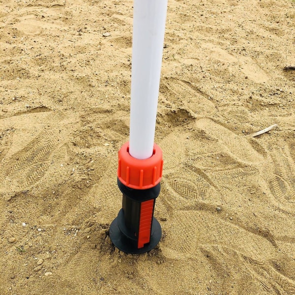 Strandparasol Sandforankring Justerbar Parasol Sikker Skrue Spids Spiral Skrue Stativ Holder, Havemøbler Tilbehør (FMY)