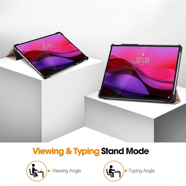 For Lenovo Yoga Tab Plus Deksel Anti-Fall Lær Stativ Nettbrettdeksel - Grå (FMY) Multicolor Rose Gold