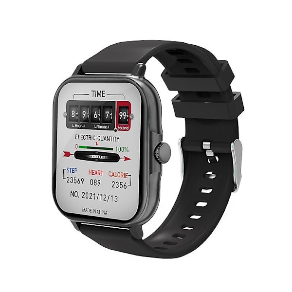 Samtal Smart Klocka Encoder Hd Röstassistent Blodtryck Puls Armband (FMY) Black