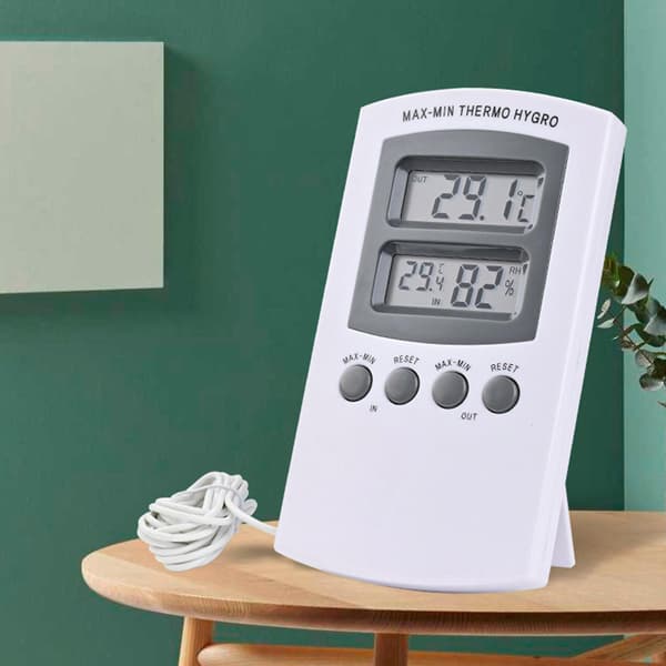 Indendørs udendørs termometer hygrometer temperaturmåler (FMY)
