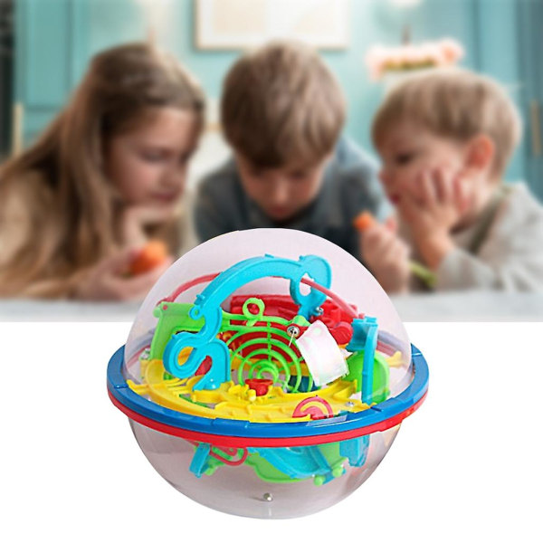 100 Step Magic Intellect Ball Maze Iq Tasapainoinen pulmapelilelu 3D Labyrintti Intellect Ballanced Game Puzzle Lelu lapsille (FMY)