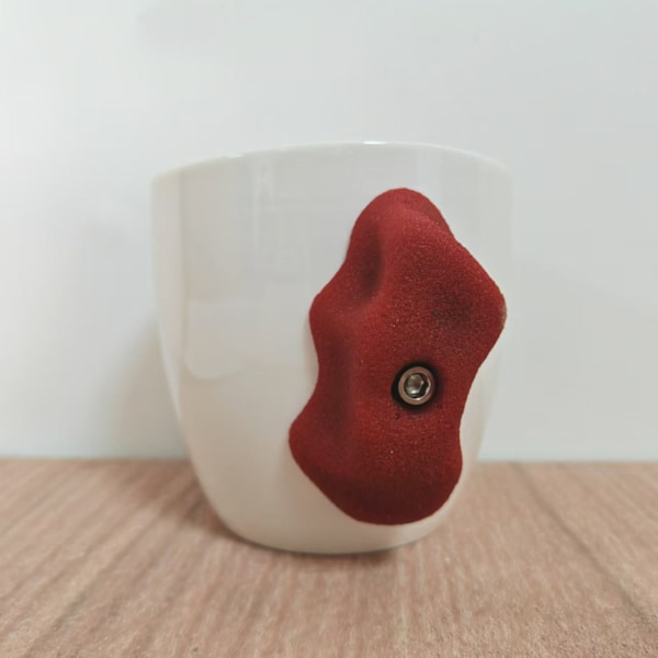Klippklättringsmugg - Klippklättringspresenter - Klättrarens Greppmugg - Bergsklättringstillbehör - Pinch Hold Mugg (FMY) red 1pcs
