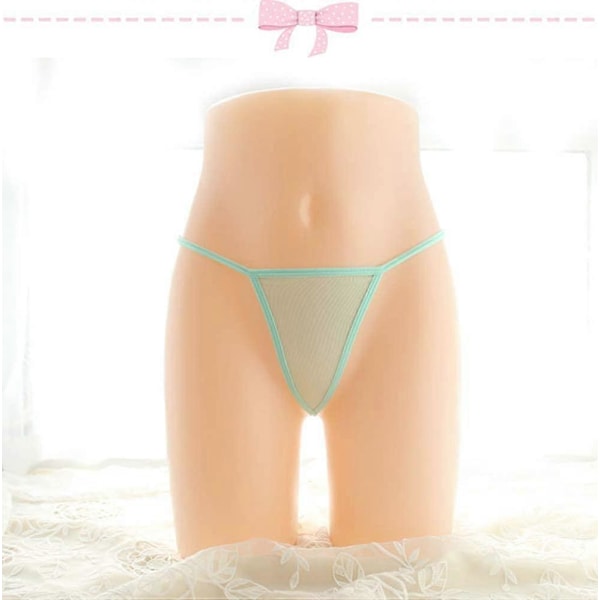 Kaise Sexiga stringtrosor för kvinnor Söt kaninsvans G-string Pälsboll Bikini T-rygg Cosplay Underkläder Party Kostymgåva (FMY) Mint Green