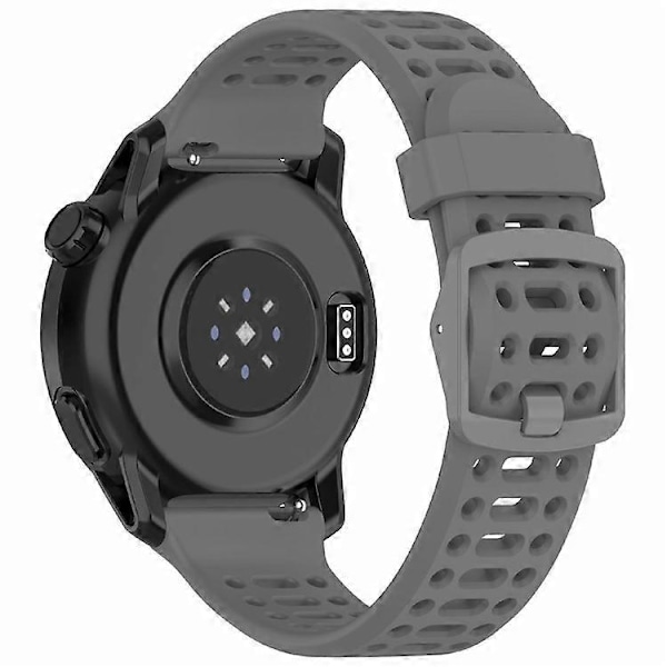 Kompatibel med Coros Pace 2 / Apex 2 / Apex 42mm Silikone Urrem Ensfarvet 20mm Urrem (FMY) DarkGrey