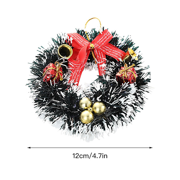 6 st julgransringar, små ljuskransar konstgjorda bär snöiga tallnålar ljuskransar för bröllopscenterpiece jul (FMY) Clear Green 12cm