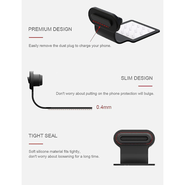 2 kpl pölynkestäviä liittimiä puhelimeen, USB C/tyyppi C, pölynkestävä liitin, USB C -latausportin pölynkestävä liitin
