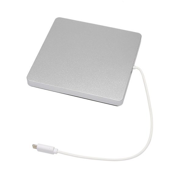 USB-C DVD/CD-brännare Extern Omskrivbar Typ-C DVD/CD Bärbar DVD-enhet Stödjer Windows8/7/Vista/OSX (FMY) silver  black