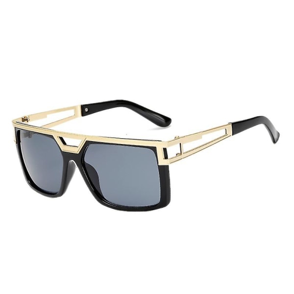 Solbriller for menn og kvinner Klassiske briller med metallinnfatning - svart (FMY)