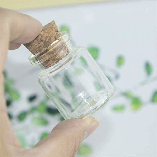 36 stk. 15 ml tomme, klare, små glasflasker, beskedflasker, ønskeflasker, krukke med propper til hjem, bryllup, fest, håndværk, dekoration (FMY)