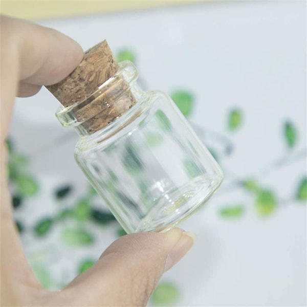 36 stk. 15 ml tomme klare små glasflasker Beskedflasker Ønskeflasker Krukke med propper til hjemmebryllupsfest Håndværksfavoritter dekoration (FMY)