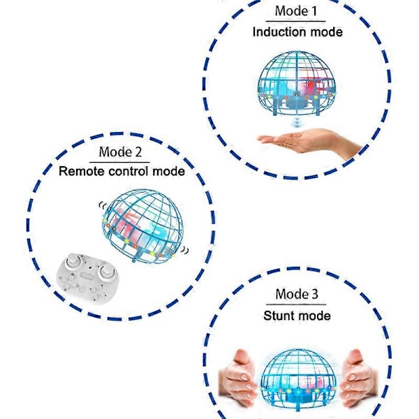 Flygende leketøysdrone for barn med 3 moders fjernkontroll Mini RC Drone Bursdagsgaver for barn småbarn (FMY) Blue