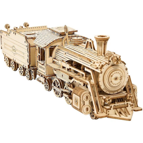 3D-pussel för vuxna Träleksakstågmodeller Kit att bygga Prime Steam Express (FMY)