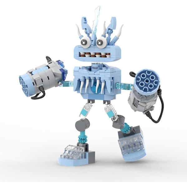 My Sing Monsters Wubbox Byggesæt, Blå Vandmonstre Chorus Syngende Anime Spil Model Legetøj Samleobjekt Horror Spil (345 Dele)  (FMY)