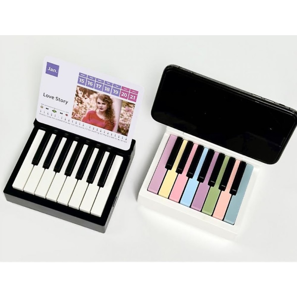 Taylor Swift Spelarbar Pianobords Kalender Mini Pianobords Kalender 3D Anteckningsblock 2024 1st svart (FMY) Card