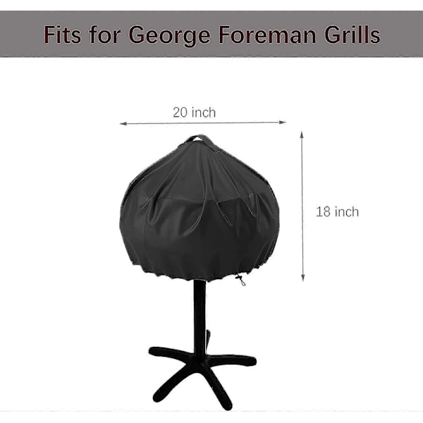 Grillöverdrag för George Foreman, TwoPone Elektriskt BBQ Grillöverdrag Runt Grillöverdrag, Vattentätt för Inomhus och Utomhus (FMY)