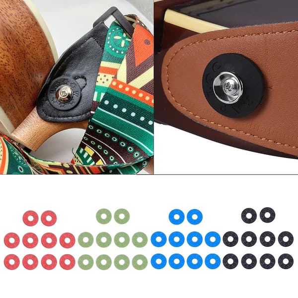 10 st Gitarremmar Lås Gummi Gitarrem Lås Block Gitarrskydd Gitarrlås (FMY) Black