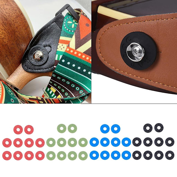10 st Strap Locks Gummi Gitarrem Rem Lås Block Gitarr Skydd Gitarrlås (FMY) Blue